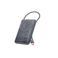 Надійний Power Bank Hoco Q43 10000 mAh Metal Gray  компактний портативний акумулятор для зарядки смартфонів та мобільних пристроїв