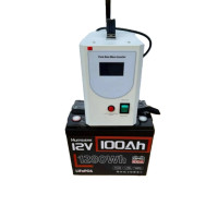 Акумулятор Humsienk LiFePO4 12.8V 100Ah залізо-фосфат та інвертор чистий синус 1.5 кВт комплект резервного живлення для квартири
