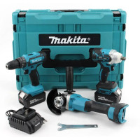 Набір професійного інструменту Makita 3 в 1 36V шуруповерт болгарка гайковерт з акумуляторами для інтенсивних робіт