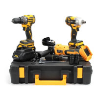 Набір 3в1 DeWalt 36V шуруповерт DCD996, болгарка DCG409, гайковерт DCF922 професійний акумуляторний комплект жовтий