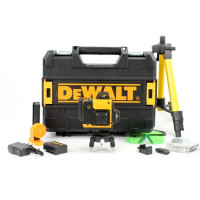 Акумуляторний лазерний нівелір DeWalt DCLE34031N 3D 4D професійний самовирівнювальний лазерний рівень з зеленим променем, високою точністю та розширеним робочим діапазоном