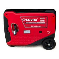 Автономний інверторний бензогенератор COVAX CG7800iERC 5.5 кВт номінальної сили струму та виходом 220 вольт 