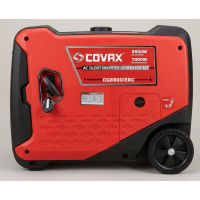 Автономний інверторний генератор COVAX CG8800iERC 6.5 кВт робочої потужності у всепогодному захисному кожусі з колесами та ключем запуску