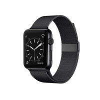 Преміальний ремінець Apple Watch Mesh Steel Design Black з нержавіючої сталі — магнітне кріплення, сітчастий браслет, сумісний з Apple Watch 38 мм, 40 мм, 41 мм усі серії