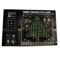 SMART гірлянда-штора SFK 07 2-2 м 20 ниток  20 LED, RGB, Bluetooth  APP керування, USB живлення