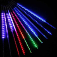 Новорічна світлодіодна гірлянда XMAS  Сосульки-Палички  STICKS M, довжина 50 см, мультиколір - тепле біле світло, декоративне вуличне освітлення