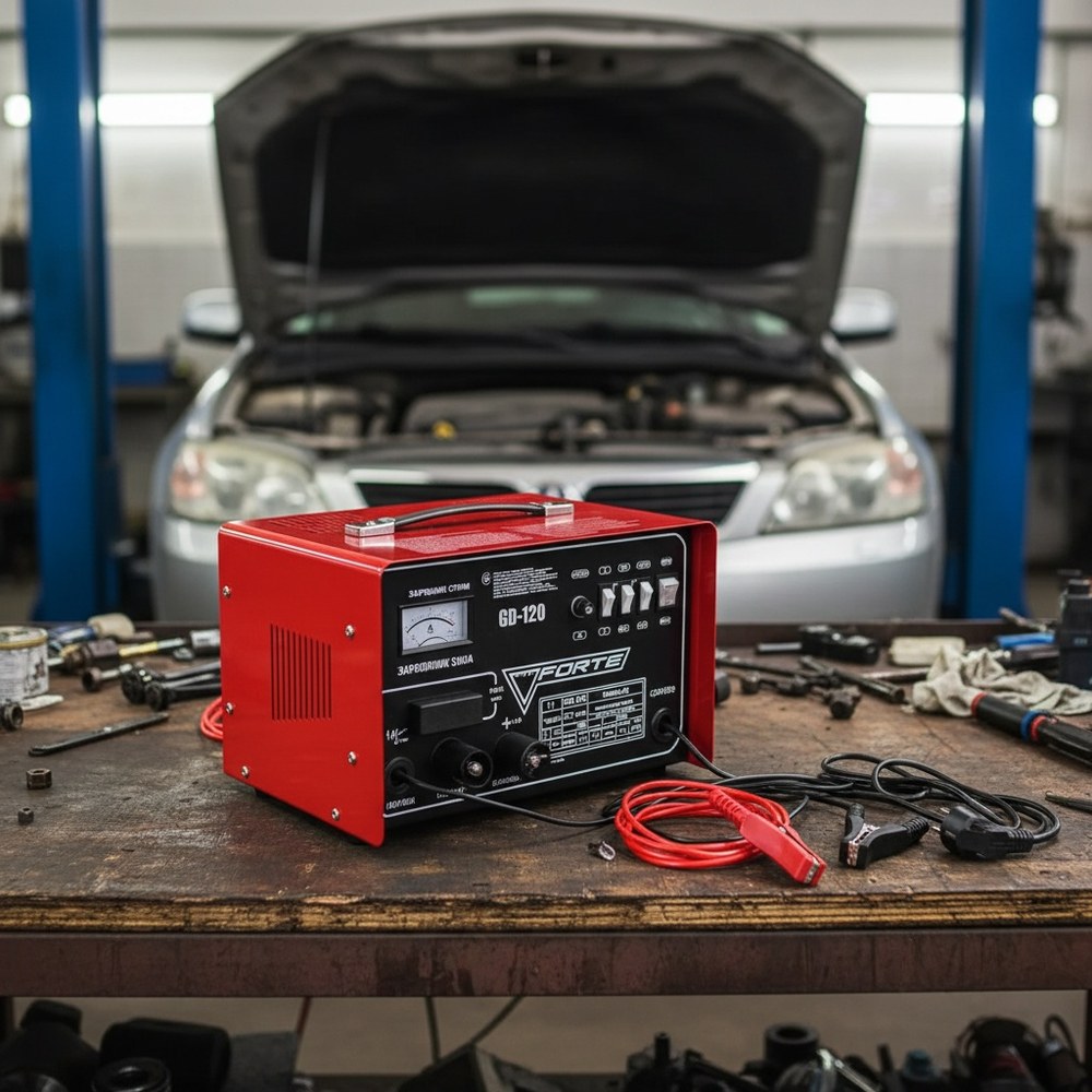 Пускозарядний пристрій 120 А Forte CD-120 для автомобільного акумулятора 12 В і 24 В
